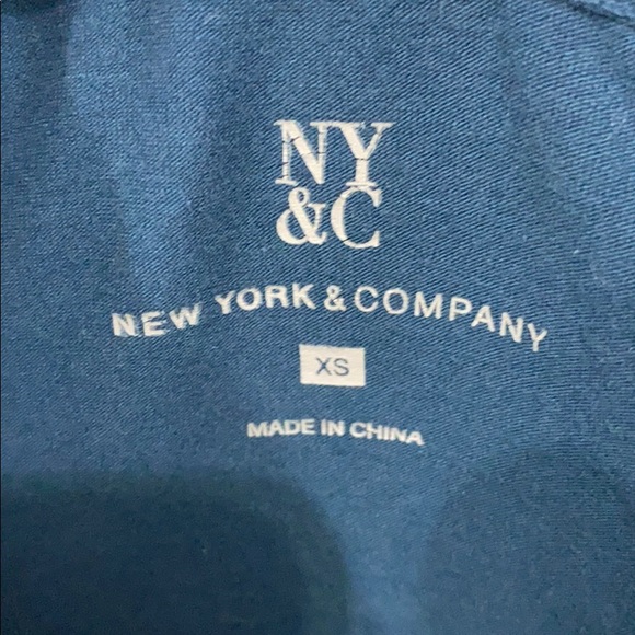 NY & Co Teal Zip Up Hoodie - Picture 6 of 6